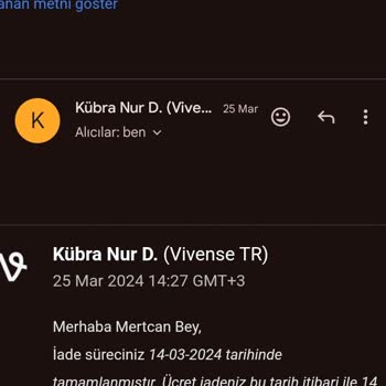 Vivense Para İadesi Yapmıyor!