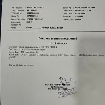 Nev Esentepe Hastanesi Doktor Ve Hizmet