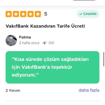 VakıfBank Kazandıran Tarife Ücreti İade