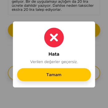 BiTaksi De 20 Lira Hizmet Bedeli