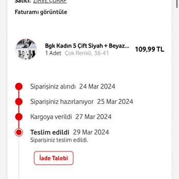 Vodafone Her Şey Yanımda Eksik Ürün Yolladı