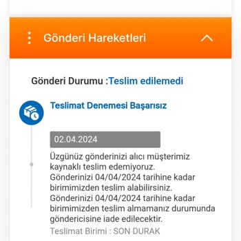 MNG Kargo Son Durak Şubesi Ürünümü Dağıtıma Çıkarmadı.