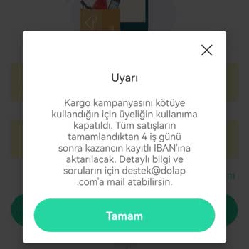 Dolap Para İadesi İstiyorum