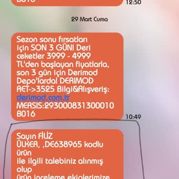 Derimod Bot Değişim Mağduriyetim