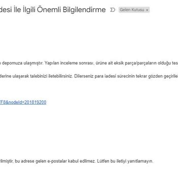 Amazon Para İademi Yapmıyor