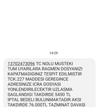 Av.Cansel (SMS) Numaradan Haksız Para Ve İcra Mesajları Geliyor