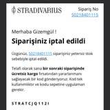 Stradivarius Sipariş Onayından İptale: Müşteri Hizmetleriyle İletişim Sorunu