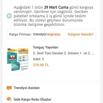 Trendyol Ekspres 1 Haftadır Yolda