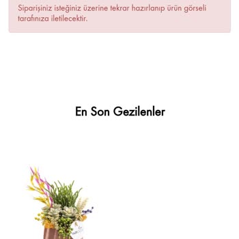 Taze Çiçek (tazecicek.com) Görsel Onayını Reddettiğim Ürün Alıcıya Teslim Edildi.