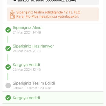 Aras Kargo'da Kayıp Olan Kargom