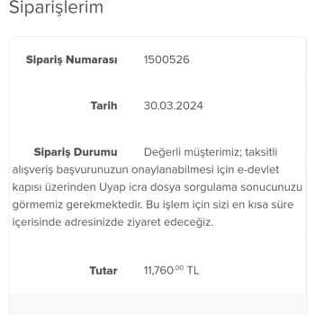 Evkur Alışveriş Telefon Sipariş Sonucu Açıklanmadı