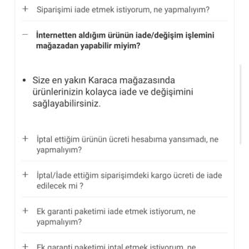 Karaca Züccaciye Mağazada Değişim Yapılmaması