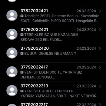 Vodafone Bahis/Spam Mesajları Alıyorum, Vodafone Tarafından Çözüm Yok
