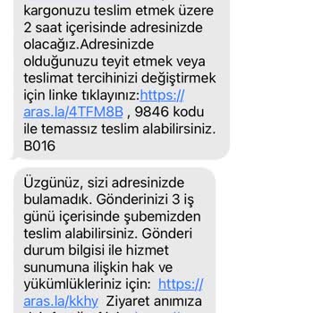 Aras Kargo Kargo Sorunu Gelmeden Otomatik Mesaj Atmak Davama Kargocu