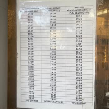 Antalya Büyükşehir Belediyesi Kaş Dolmuş Aksaklıkları