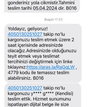 Aras Kargo Teslim Edilmeyen Kargo