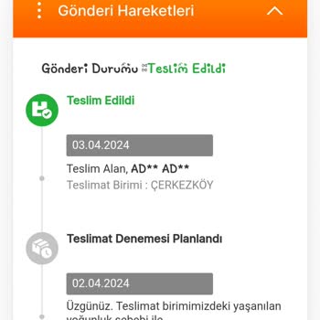 Trendyol Ürün Adresime Teslim Edilmedi.