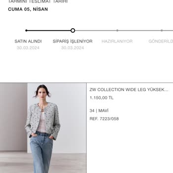 Zara Online Sipariş Gönderilmemesi