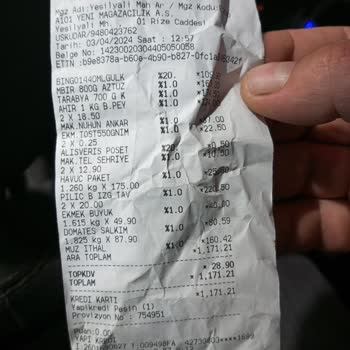 A101 1000 Liralık Alışveriş Personel Şikayeti