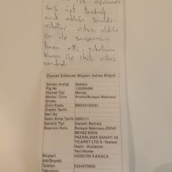 Profilo Bulaşık Makinesi Hasarlı Çıktı