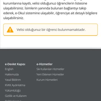 E-Devlet (Turkiye.gov.tr) Öğrenci Bulunamamaktadır Hatası