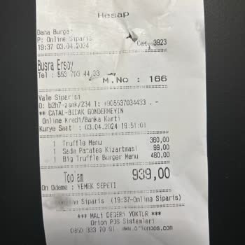 Yemeksepeti Eksik Sipariş Şikayeti