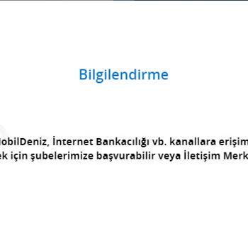 Denizbank Hesap Erişim Engeli