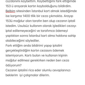 İstanbul Kart Cezası