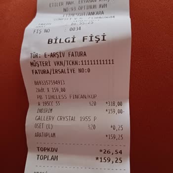 Optimum Outlet (Ankara) Ürün Eksik Verildi