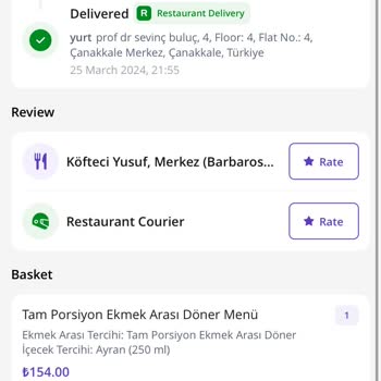 GetirYemek Getirden Yemek Sipariş Ettim Yemeğim Sipariş Edildi Dendi Edilmedi