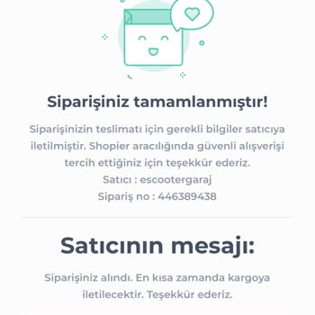 Shopier E Scooter Garaj Kargo Sorunu