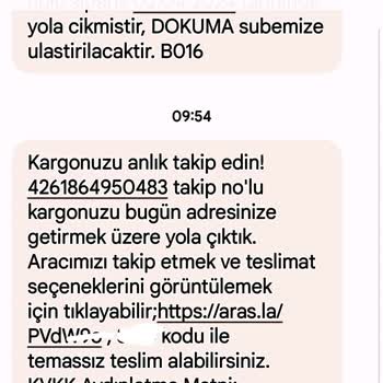 Aras Kargo Vaat Ettiği Tarihte Sipariş Teslim Etmemesi