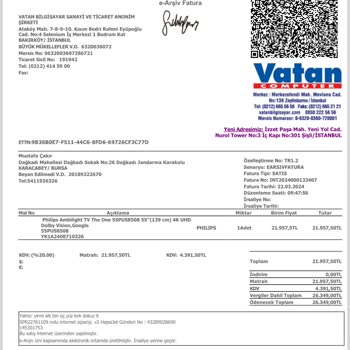 Vatan Bilgisayar Ve Horoz Lojistik Kırık Televizyon