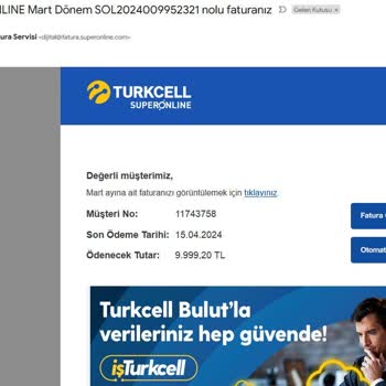 Turkcell Superonline İlgisiz İnsanlara Fatura Ödeme Bilgisi Gönderiyor