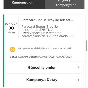 Garanti BBVA Garanti Troy Restoran Kampanyasındaki Sorunlar