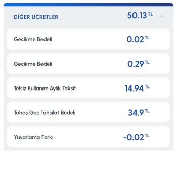 Turkcell TÖHAŞ Geç Tahsilat Bedeli
