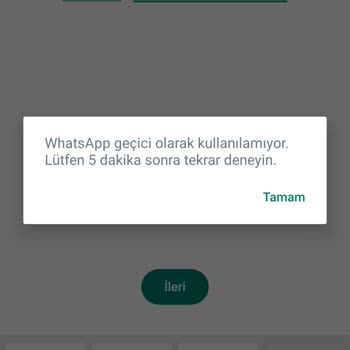 WhatsApp Giriş Olmuyor