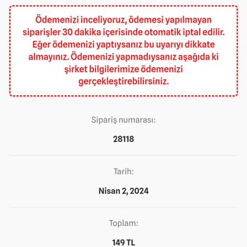Öz Çeyiz (ozceyiz.com) Siparişin Gönderilmemesi Ayrıca Sayfanın Dondurulması