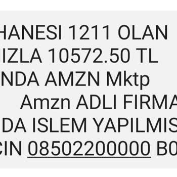 Amzn Mktp Us Firması Bilgim Dışında Hesabımdan Para Çekmiş