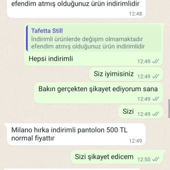 Tafetta Still 180 TL Tekrardan Kargo Ücreti Ödemem Değişim Bir Defa Olması