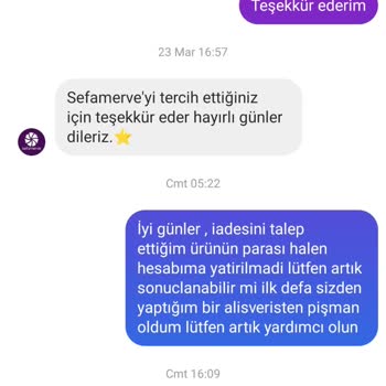 Sefamerve Paramı İade Etmiyor