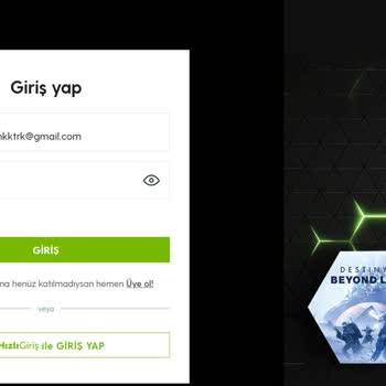 Geforce Now İlk Girişimde Giriş Yapamıyorum