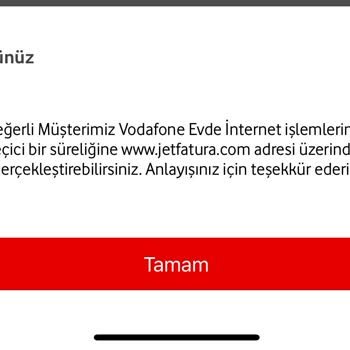 Vodafone JetFatura Hatası Alıyorum