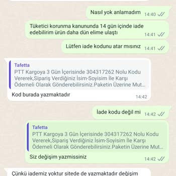 Tafetta Still Tafetta Giyim Şikayet