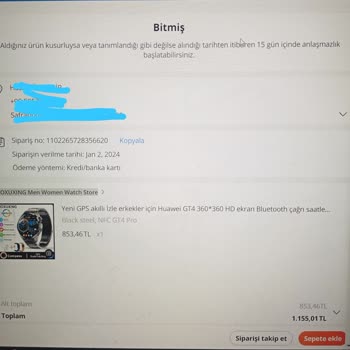 Aliexpress Akıllı Saat Alımı