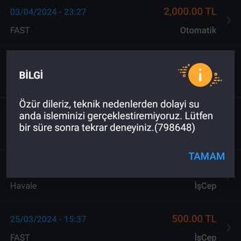 İş Bankası Dekont Alamıyorum Sorun