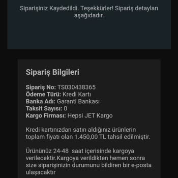 Fıstıkçı Şahap Bey Siparişim Kargoya Verilmedi