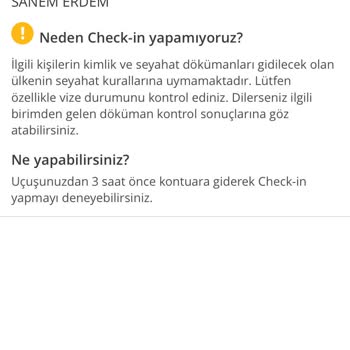 Pegasus Online Check-in Problemi