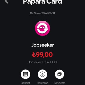 Jobseeker Hesabımdan İzinsiz Çekilen Ücreti Geri İstiyorum