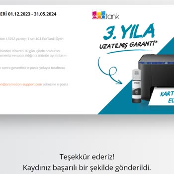 Epson Yazıcı Garanti Süresi